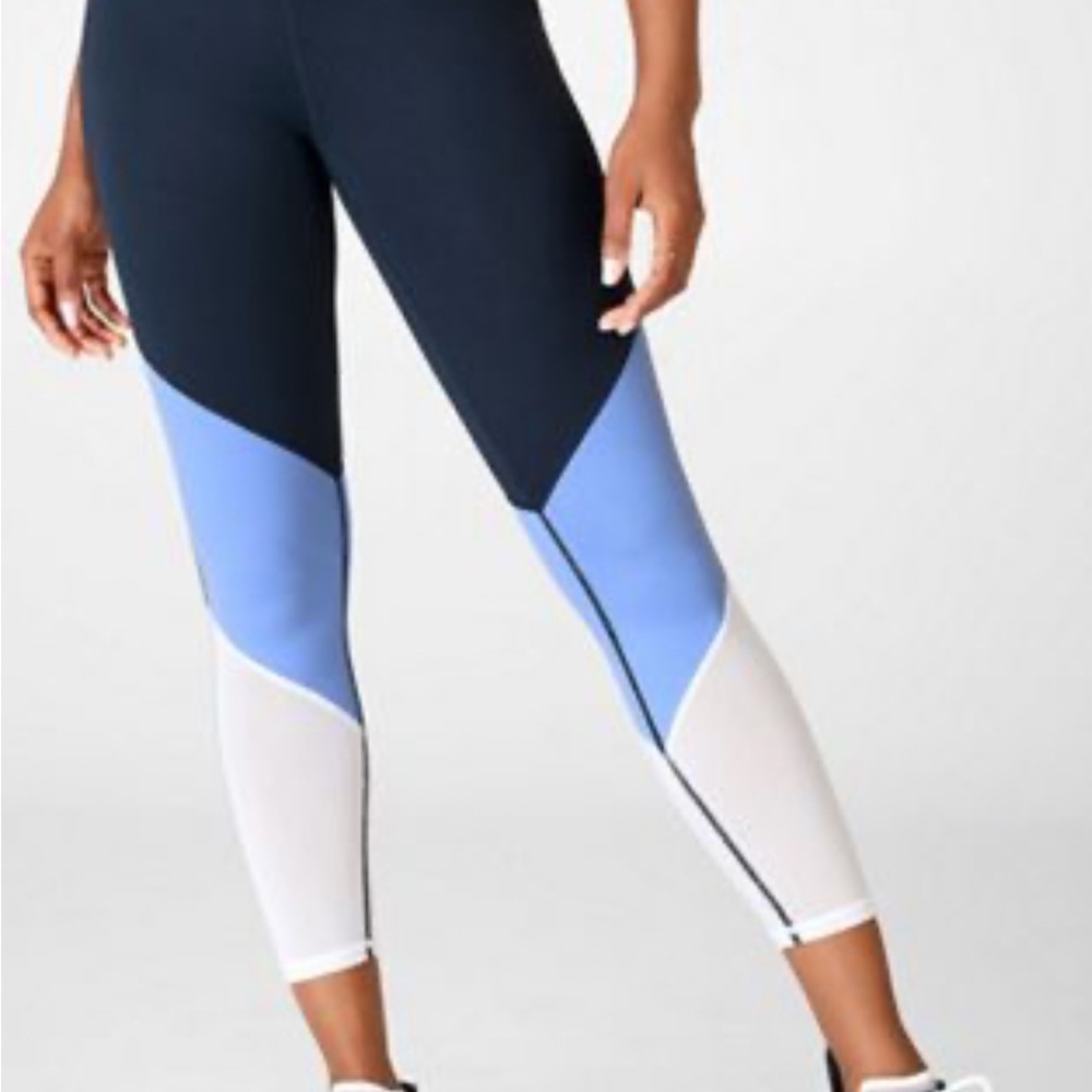 Fabletics Women's Black and Blue Leggings